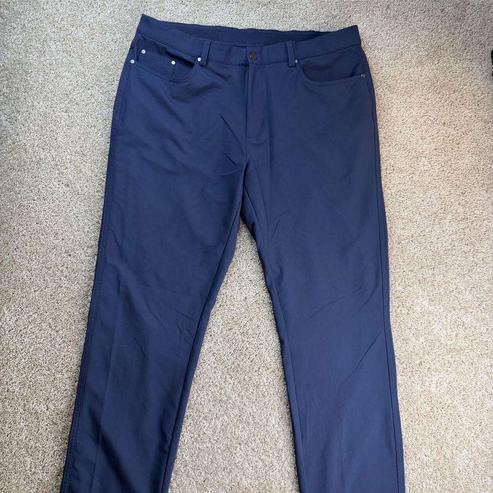 Greg Norman Pants Mens 36x34 Blue Chino Regular Fit Straight Leg Stretch Casual
